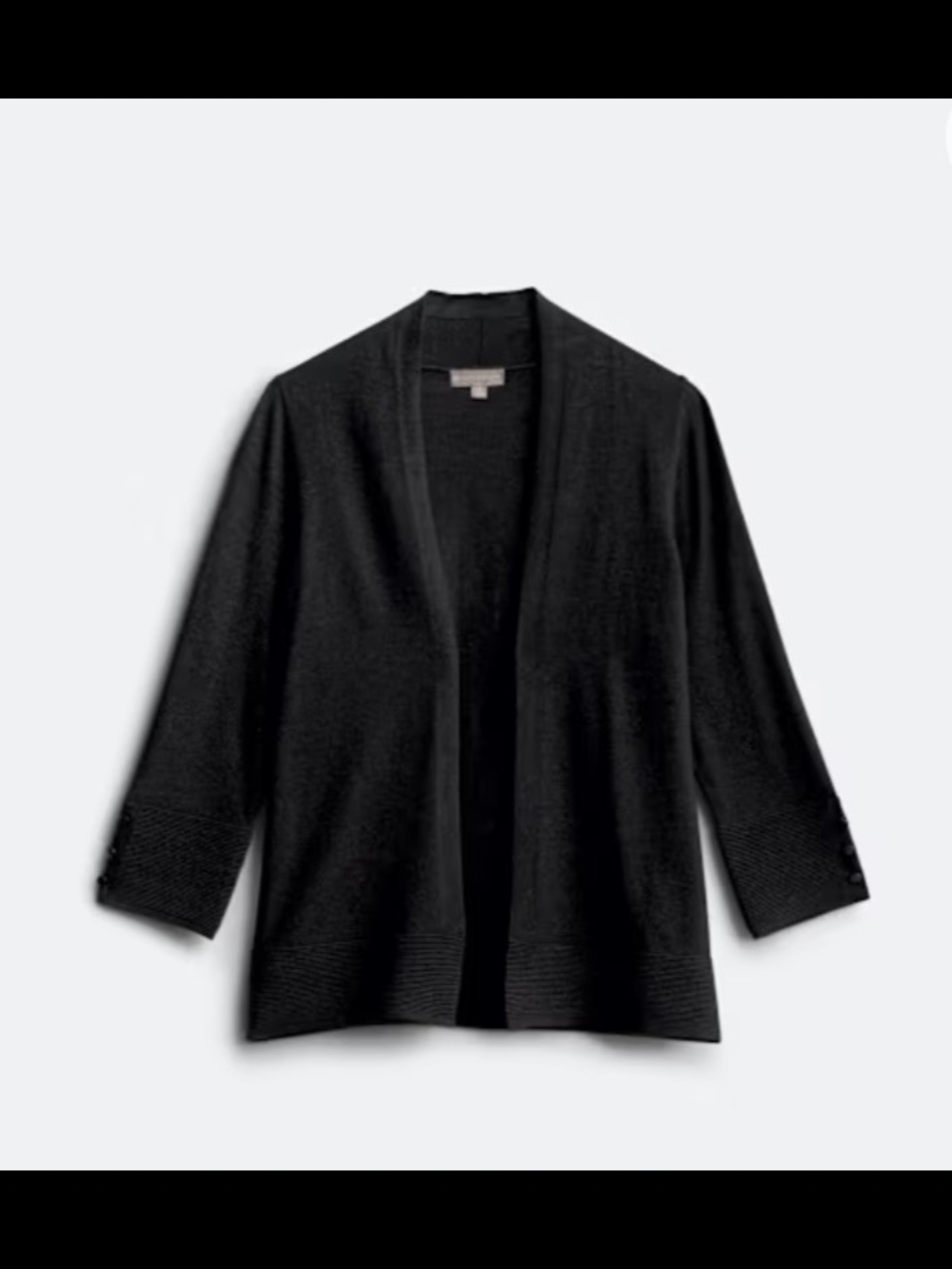 Evolution Black Open-Front Women's Sweater Cardigan (Medium)